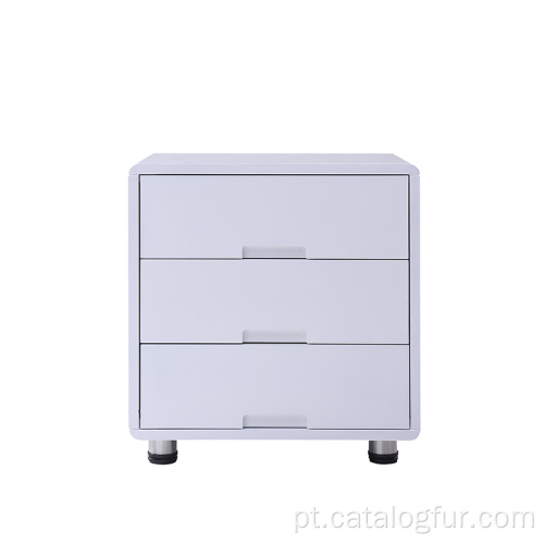 3 gavetas com mesa de cabeceira de carregamento sem fio moderno e móveis de mesa de cabeceira para o quarto